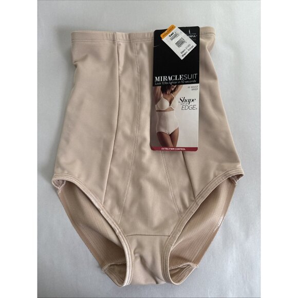 Miraclesuit Size Small Nude Extra Firm Control Wonderful Edge Hi-Waist Shapewear - Picture 3 of 6
